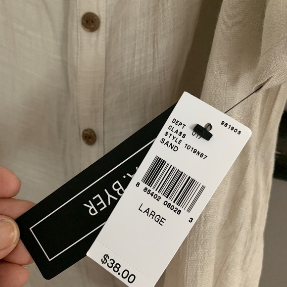 A.BYER Jr Off-Shoulder Top L Beige NWT - Picture 5 of 5